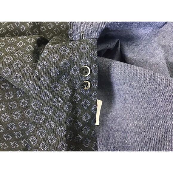 BREUER PARIS Men's Olive Greenish Gray Button Down Cotton Shirt Sz 17/43 - Picture 8 of 15